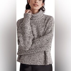 Madewell - Wide Rib Turtleneck Sweater - Cookies and Crème
